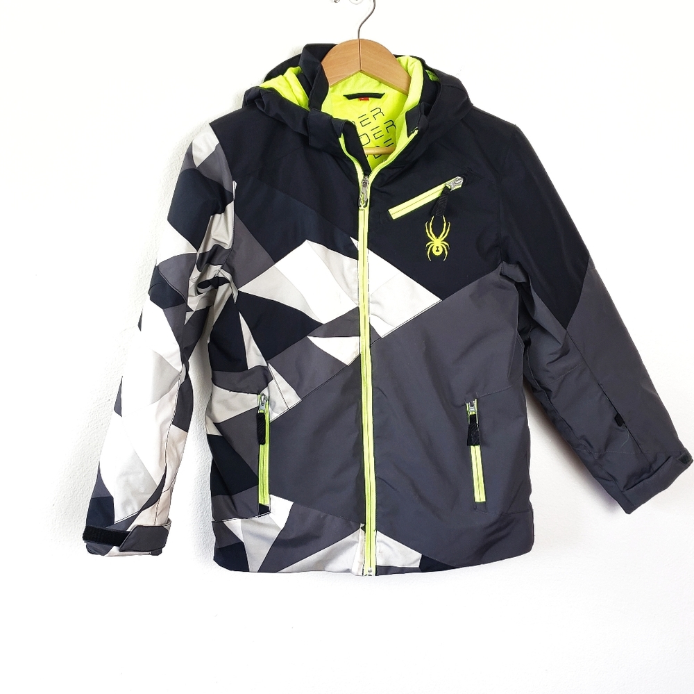 SPYDER Thinsulate Black Geometric Winter Coat 14